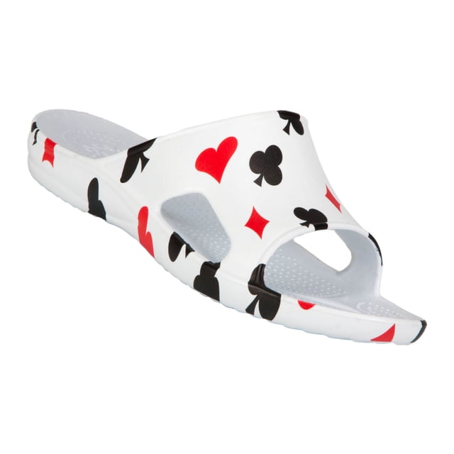 Men's Dawgs Slides Hearts Diamonds Spades Clubs Size 13