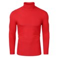 thumbnail image 1 of INSPIRE CHIC Men's Pullover Turtle Neck Long Sleeves Stretchy Slim Fit Tops, 1 of 7