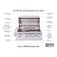 thumbnail image 2 of Lion 32-Inch Natural Gas Grill L75000 with 4 Ceramic Tubes w/ Flame Tray and Door and Drawer Combo and Single Side Burner and Refrigerator and 5 in 1 BBQ Tool Set Best of Backyard Gourmet Package Deal, 2 of 5
