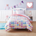 thumbnail image 2 of Mainstays Kids 5 Pieces Sweet Hearts Comforter Set with Sheets, Twin, 2 of 7