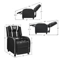 thumbnail image 2 of Gymax Massage Gaming Recliner Chair Racing Single Lounge Sofa Home Theater Seat White, 2 of 10