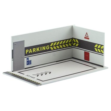 1:32 Stationnement Modèle de Voiture Moulé sous Pression Échelle Stationnement de Voiture Garage pour mini Stationnement mini Diorama Collection Arrière-Plan 32168 Blanc