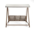 thumbnail image 3 of Better Homes & Gardens Prado 3-Seat Steel Canopy Outdoor Porch Swing with Cushions, Brown, 3 of 8
