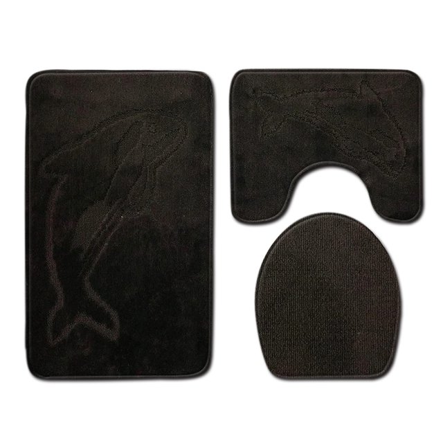 kurtrusly 3pcs Polyester Absorbent Bath Mat For Bathtub And Shower Easy To Install Durable Anti-slip PJ210831-A004 1Set