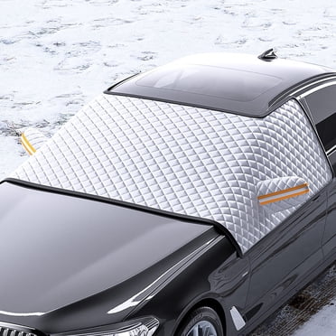 EGNMCR Cars Accessoires de Voiture Pare-Brise de Voiture Couverture de Neige pour Glace et Givre Couverture de Voiture d'Hiver Couvre-Brise Épaisseur Épaissie Pare-Givre pour la Plupart des Voitures VUS et Petits Camions 70X50 Pouces Snow Shield