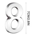thumbnail image 2 of Dvkptbk Plastic Digital Stickers 3 Inch Silve Modern House Numbers Mailbox Numbers 0-9 Self-Adhesive Street Door Home Address Metal Numbers for Outside or Inside Signs Easy Install Home Decor, 2 of 2