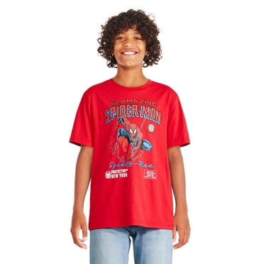 T-shirt à manches courtes Spider-Man Marvel pour garçons