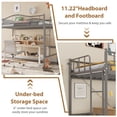 thumbnail image 3 of GloryStar Twin Loft Bed Frame, Compact Metal Loft with Adjustable Ladder & 400 lb Capacity for Kids’ Rooms or Dorms, No Box Spring Needed, 3 of 8