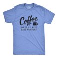 thumbnail image 1 of Mens Coffee Makes Me Feel Less Murdery T Shirt Funny Sarcastic Tee (Heather Light Blue) - L, 1 of 3