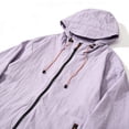 thumbnail image 3 of Maqroz Veste de Soleil pour Homme UPF 50++ à Capuche à Fermeture Éclair Intégrale Protection UV SPF Rafraîchissante Légère avec Poches Été Ajustable Séchage Rapide Veste de Sport de Piste Randonnée Pêche Plein Air Violet P, 3 of 4
