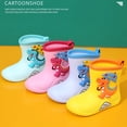 thumbnail image 4 of NOKIO Easy-On 𝗪aterproof Rain Boots for Kids Adjustable Strap Fastening System Reinforced Toe Guard Non-Marking Outsole Cartoon Animal Patterns Boys Girls, 4 of 4