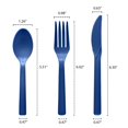 thumbnail image 4 of Party Essentials Ensemble Combiné de Couverts en Plastique Rigide Offerts en 15 Couleurs, Bleu Royal, 68 Réglages de Table, 4 of 4