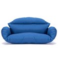thumbnail image 1 of LeisureMod Coussin pour Chaise Oeuf Suspendue d'Extérieur pour 2 Personnes, Toutes Saisons, Bleu, 1 of 6
