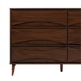 thumbnail image 3 of Commode en Bois Massif de 58 Po à 6 Tiroirs avec Détails Incurvés sur le devant - Noyer, 3 of 6