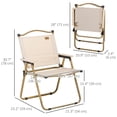 thumbnail image 3 of Outsunny Chaise de Camping Pliante, Fauteuil Portatif, Kaki, 3 of 10