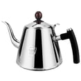 thumbnail image 2 of Stainless Steel Teapot for Pouring Over Coffee, Tea, Hot Water, Flat Base, Induction Stovetop Safe, Fast Boiling, 1.2L Polished, 2 of 8