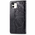 thumbnail image 4 of Wallet Case for iPhone xs max, PU Leather Flip Protective Phone Case Wrist Strap Card Slots Holder Pocket Emboss Butterfly Flower Stand Case for iPhone Black, 4 of 9