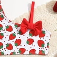 thumbnail image 4 of Toddler Girl Swimsuits 2 Piece Beach Bikini Bathing Suit Striped Ruffle Bathing Suit Girls 18-24 Months, 4 of 7