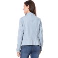 thumbnail image 4 of INSPIRE CHIC Veste en Faux Suède pour Femme à Manches Longues, devant Drapé, Vestes de Moto, 4 of 4