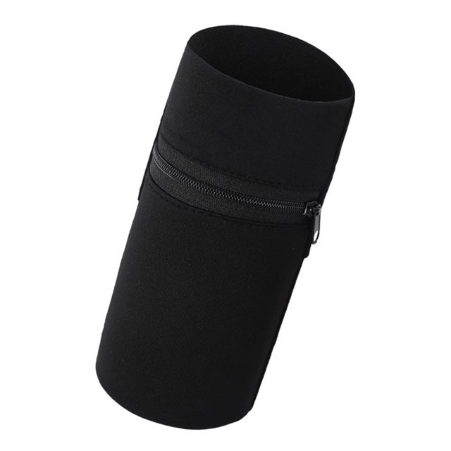 CSChome Sports Wrist Band Workout Wrist Band Sweat-absorbent Breathable Large Capacity Zipper Closure Pocket Sports Running Pouch