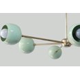 thumbnail image 2 of 6 Light Modern Raw Brass chandelier light Fixture, 2 of 2