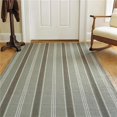 thumbnail image 1 of Homespice Decor 752079 3 x 5 ft. Shadow Camden Stripe Ultra Wool Woven Rectangular Rug - Dark Grey, Cream, 1 of 1