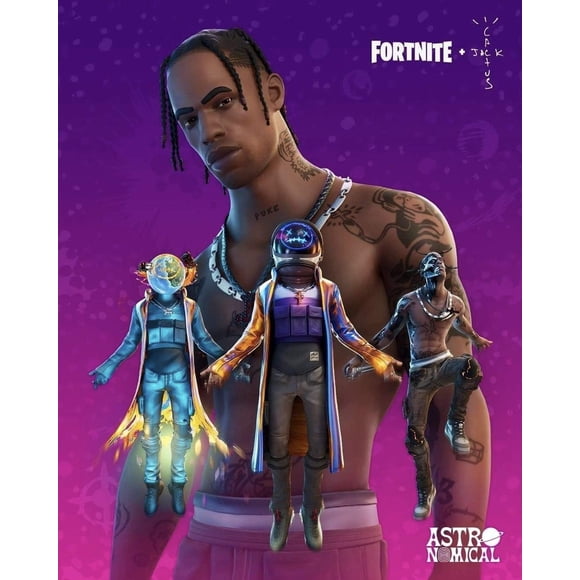 PPHAOSHO Travis Scott Fortnite Game Poster frameless Painting Canvas Wall Posters Art Picture Print Modern Home Decor 24x36inch