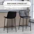 thumbnail image 4 of HOMCOM Tabourets de Bar Ensemble de 2, Chaises de Bar Rembourrées en Tissu Microfibre, 4 of 10