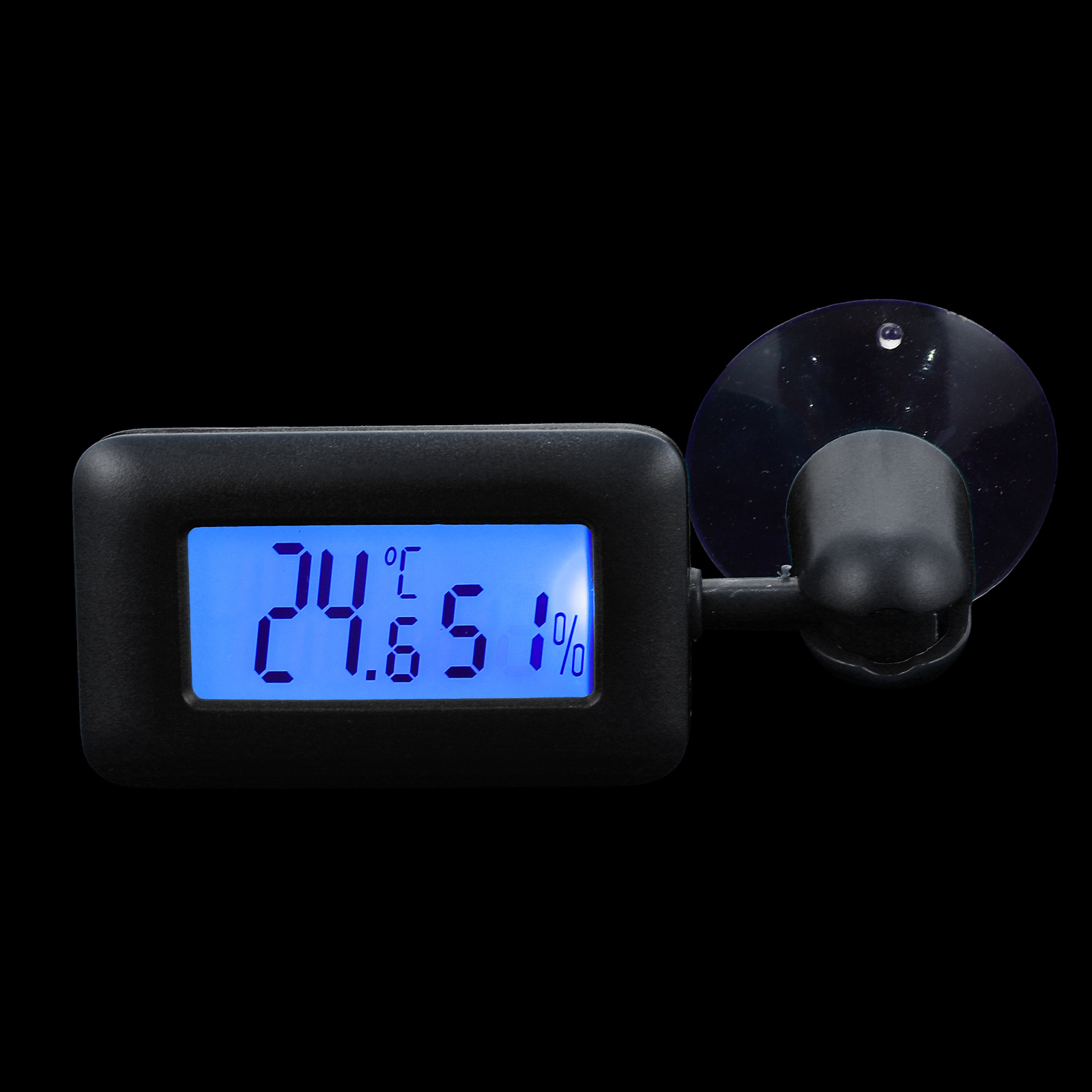 OULII Reptile Supplies Pet Snake Thermometer Black ABS 360 Degree Rotation 1Pcs