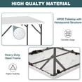thumbnail image 4 of FDW Square Folding Outdoor Dining Table, 34-Inch Portable Height-Adjustable Party Table with Carry Handle, Plastic, White, 4 of 7