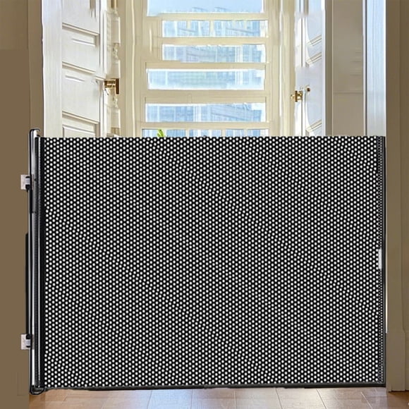 Retractable Pet Fence | No-Punch PVC Pet Gate for Dogs & Cats | Jump-Proof Barrier with Strong Clips | 40" or 50" Width | Easy Installation Doorway Gate