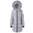 thumbnail image 1 of Fall/Winter Saving! srobpty Women's Long Sleeve Puffer Jacket, Women's Winter Down Jacket with Hood Waist and to Overcome Outer Long Sleeve Long Coats Gray, S, 1 of 4