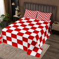 thumbnail image 2 of Erosebridal Colorful Check Plaid Coverlet Set King, Dreamy Geometric Bedding Set, Gingham Decor 3pcs, 2 of 5