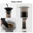 thumbnail image 3 of Zyyini Cafetière, 240ml Cafetière Portable en Plastique pour Maison et Bureau avec 400 Filtres en Papier, Cafetière Portable, 3 of 8