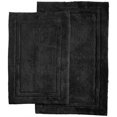 thumbnail image 1 of Cotton 2-Piece Bath Rug Set  Black, 1 of 1