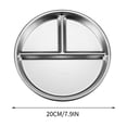 thumbnail image 4 of Dvkptbk Dinner Plate 304 Stainless Steel Partitioned Dinner Plates 20cm Kitchen Gadgets, 4 of 5