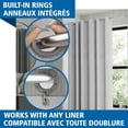 thumbnail image 1 of Mainstays Norwalk Easy Hang Fabric Shower Curtain with Built-in Rings, 70” x 74”, Grey, 1 of 9