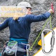 thumbnail image 1 of Agiferg Outdoor Carabiner Aluminum Alloy D-type Quick-hanging Buckle With Lock Key Tool, 1 of 7