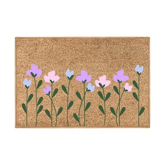 HHBEAUTY Summer Welcome Doormat Spring Summer Mats Welcome Floor Mats Polyester Door Rug Beach Flowers Sunshine Non Slip Floor Mat for Indoor Outdoor Home Decor