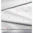 thumbnail image 3 of Soimoi White Poly Georgette Fabric Flower Buds & Dots Print Fabric by the Yard 42 Inch Wide, 3 of 5