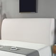 thumbnail image 1 of Linnome Full Wrap Bedhead Cover Stretchable Dustproof Headboard Protector Soft Padded Bed Head Cover with Elastic Hem for 71 Inch Bed White, 1 of 6