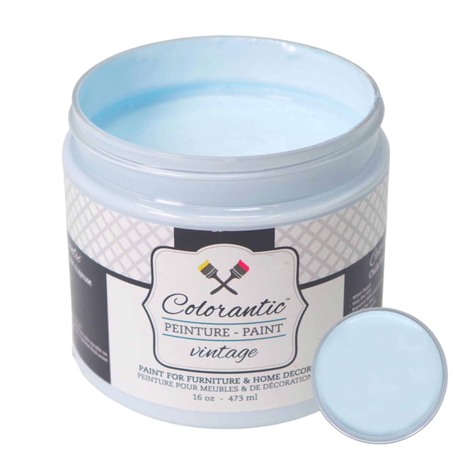 Colorantic | NAUTICAL Chalk Paint Based for Furniture DIY - LIGHT BABY BLUE - 16 oz