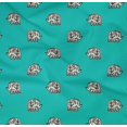 thumbnail image 4 of oneOone Organic Cotton Poplin Twill Fabric Elephant Block Printed Craft Fabric BTY 42 Inch Wide, 4 of 4