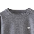 thumbnail image 3 of Children's Winter Solid Color Long-Sleeved Crew Neck Warm Home Pajamas Base Shirt, 3 of 5