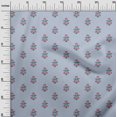 thumbnail image 2 of oneOone Viscose Jersey Fabric Leaves & Floral Block Print Sewing Fabric BTY 60 Inch Wide, 2 of 5