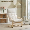 thumbnail image 4 of HOMCOM Modern Armchair, Upholstered Accent Chair with Curved Leg Cream, 4 of 10
