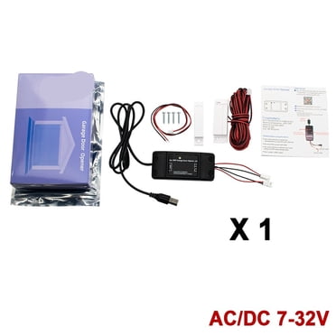 Contrôleur Ouvre-Porte de Garage Wi-Fi RF 433 Contrôle Ouverture et Fermeture par Application Téléphonique, Plus Précis et Stable