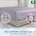thumbnail image 3 of California Design Den Double Fitted Sheet Only, Softest 400 Thread Count 100% Cotton Sateen, Deep Pocket, All-Around Elastic, Side Indicators - Lavender Gray, 3 of 7