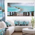 thumbnail image 1 of Vieux Pont dans la Cascade du Mexique - Impression sur Toile Bord de Mer, 1 of 3