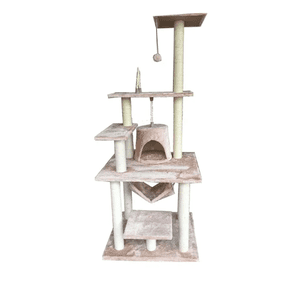 IPet 65 Inch Cat Tree Condo Teepee Cat Furniture Arbre d'exercice chat de la maison d'animaux de compagnie à Beige